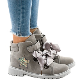 Scarponi da trekking grigi con stella TL51-3 grigio