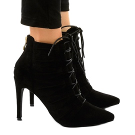 Stivali stiletto JA79 neri in camoscio nero