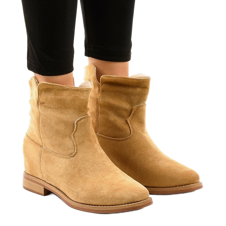 NC981 stivali da cowboy beige