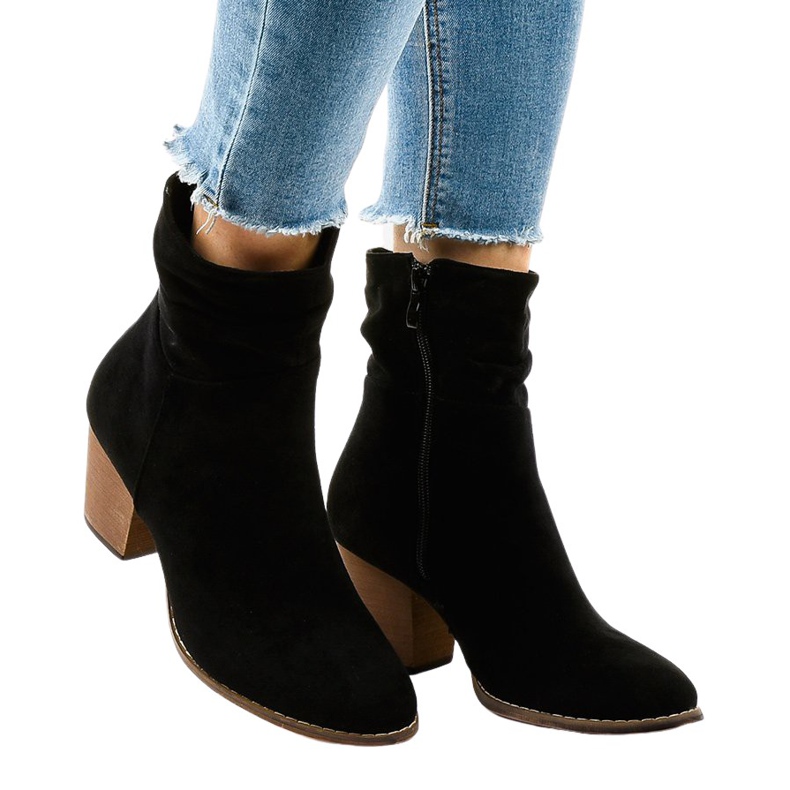 Stivali texani scamosciati neri E2250 nero