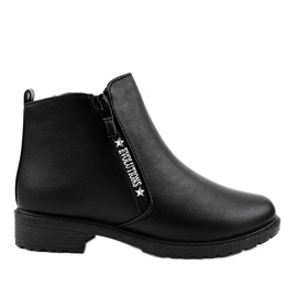 Stivali piatti da donna neri XY-526 nero