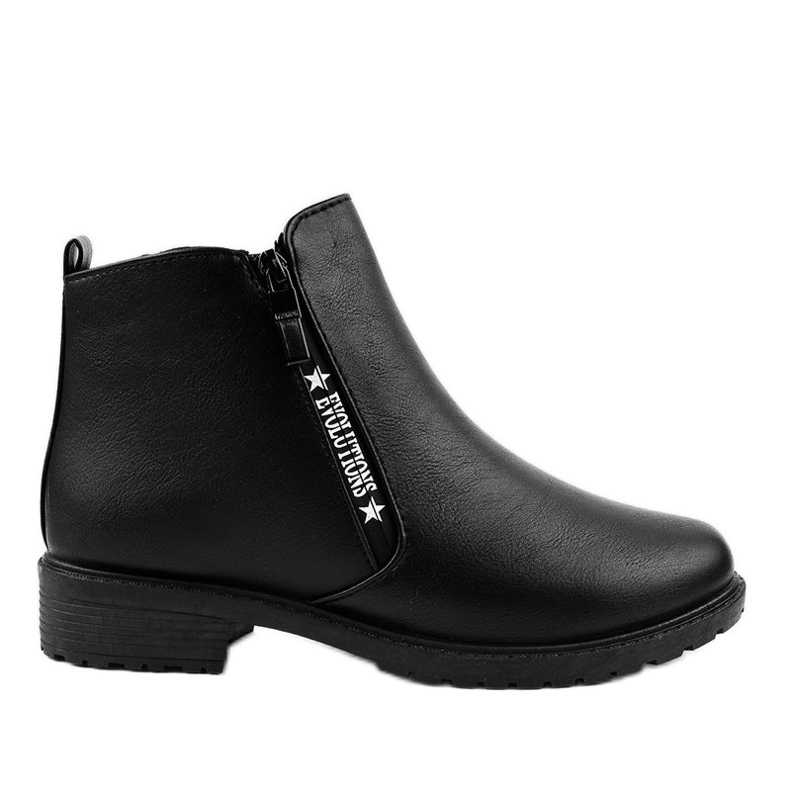 Stivali piatti da donna neri XY-526 nero