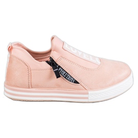 SHELOVET Sneakers alla moda senza lacci rosa