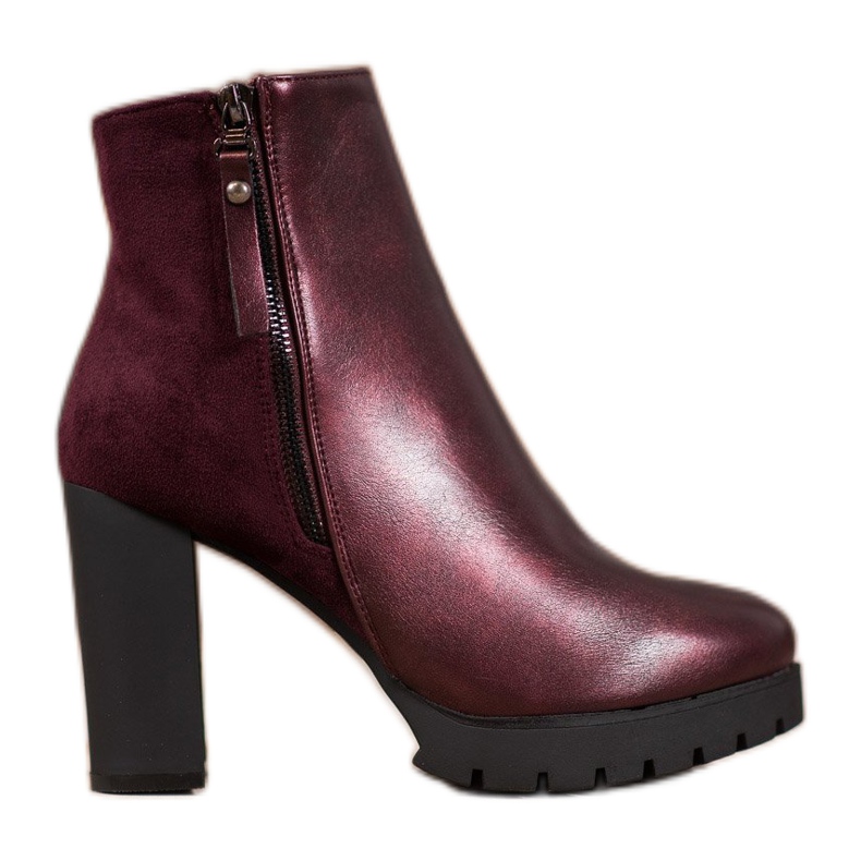 Bestelle Stivaletti bordeaux sulla piattaforma rosso