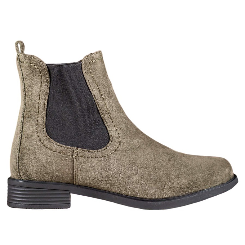 Ideal Shoes Stivaletti Chelsea casual verde