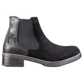 SHELOVET Stivaletti Chelsea con stella nero
