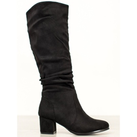 Wilady Stivali classici in pelle scamosciata nero