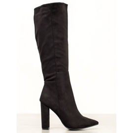 Seastar Stivali sexy in pelle scamosciata nero