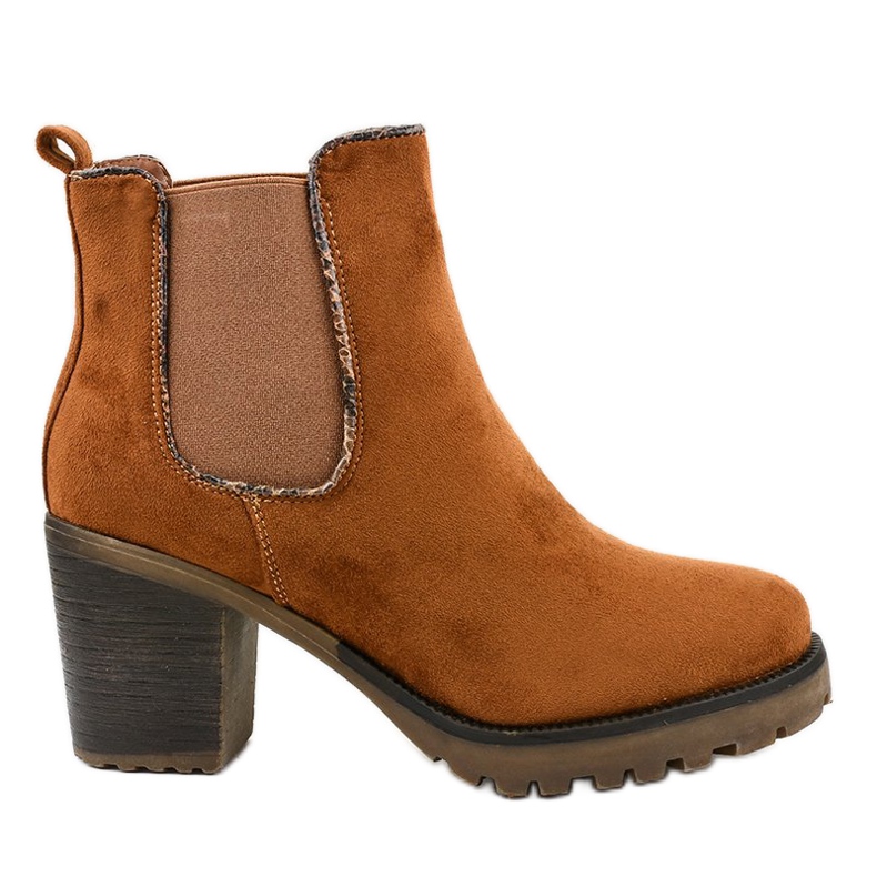Stivaletti marroni con elastico M10-7 marrone