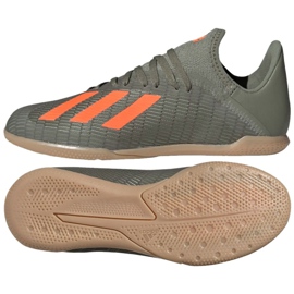 Scarpe indoor adidas X 19.3 In Jr EF8376 grigio grigio