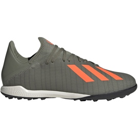 Scarpe da calcio Adidas X 19.3 Tf M EF8366 verde grigio