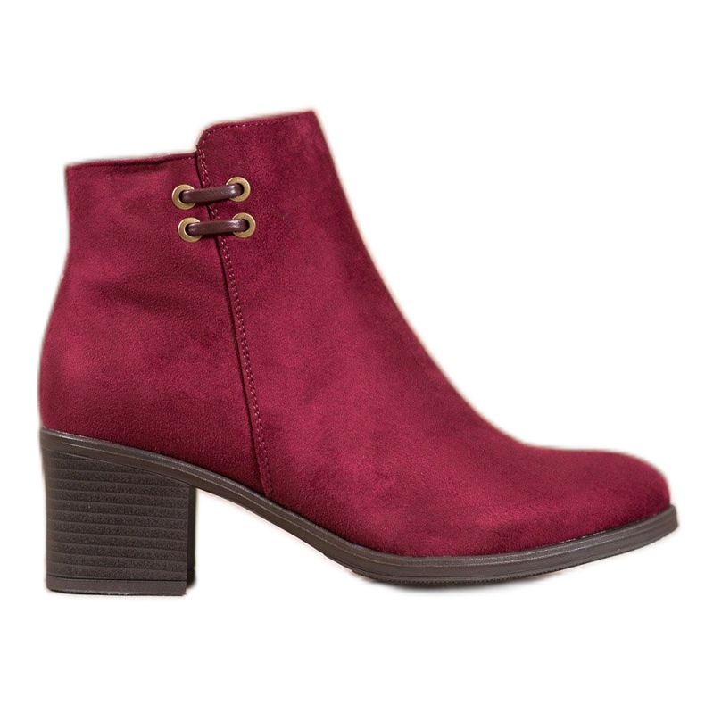 Clowse Stivaletti bordeaux sul palo rosso