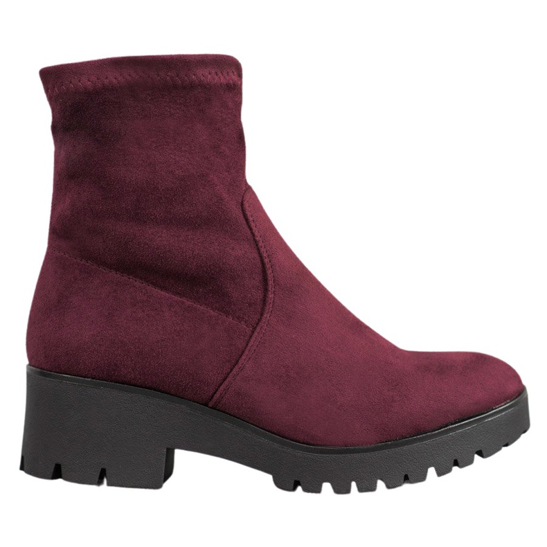 SHELOVET Stivaletti bordeaux sulla piattaforma rosso