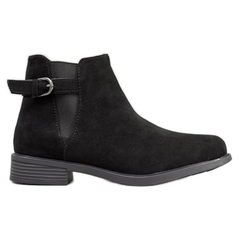 Ideal Shoes Stivaletti in pelle scamosciata nero