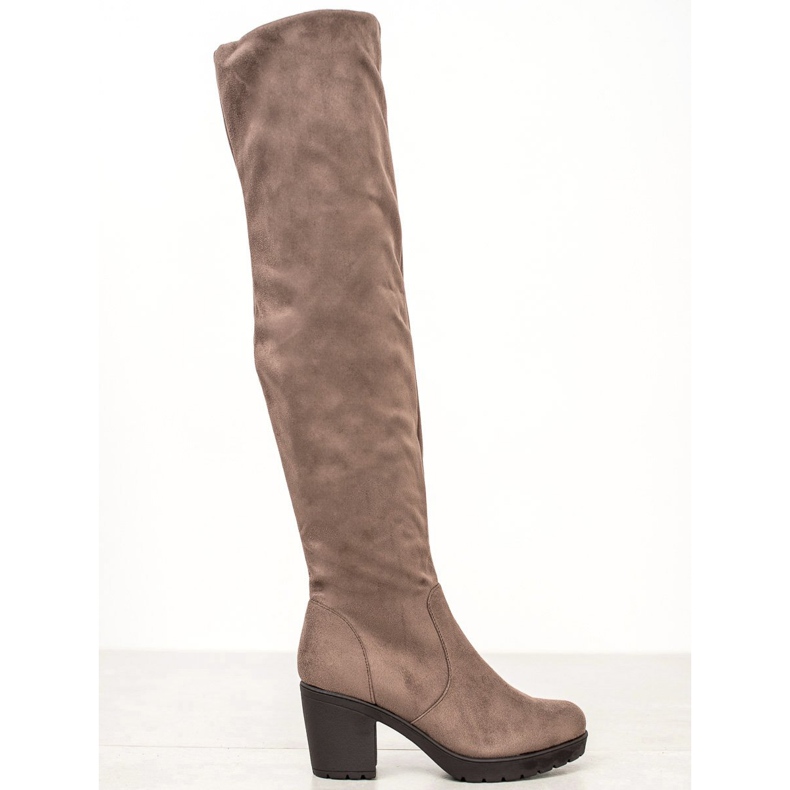 SHELOVET Stivali con piattaforma marrone