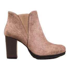 SHELOVET Stivali slip-on su un palo marrone