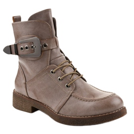 Stivali kaki e stivali con fibbie 404 cachi