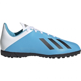 Scarpe da calcio Adidas X 19.4 Tf Jr F35347 multicolore blu