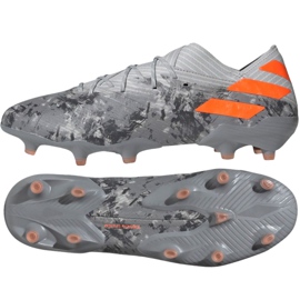 Scarpe da calcio Adidas Nemeziz 19.1 Fg M EF8281 rosso grigio