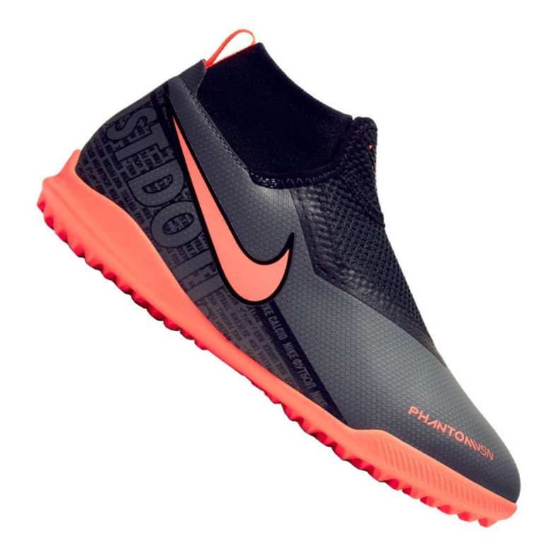 Nike Phantom Vsn Academy Df Tf Jr AO3292-080 scarpe da calcio nero