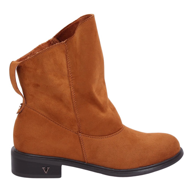 Stivali con tomaia arruffata cammello 6672 Camel marrone