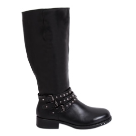 Stivali da equitazione neri con borchie neri Y208 Black II Quality nero