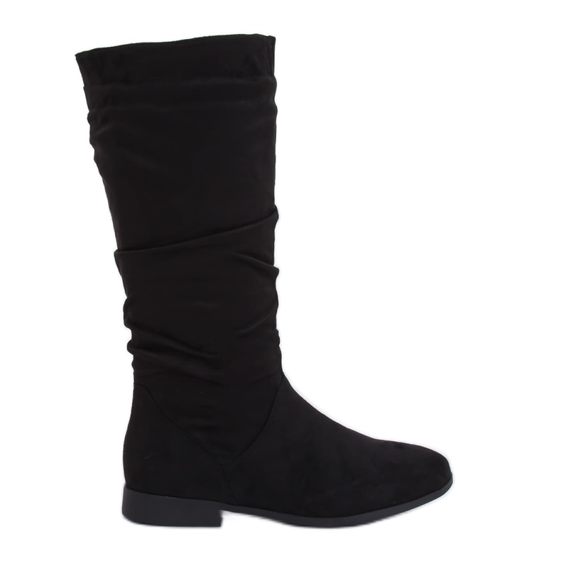 Stivali neri con tacco piatto M629 Black nero