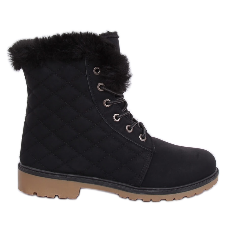 Stivali neri in legno trapuntato Z140 Black nero