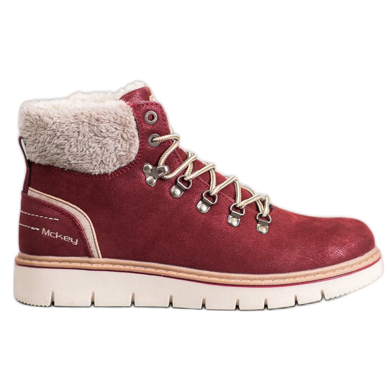 McKey Trapper in pelle scamosciata rosso