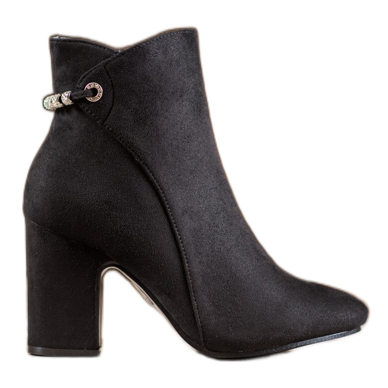 SHELOVET Stivali Con Cubic Zirconia nero