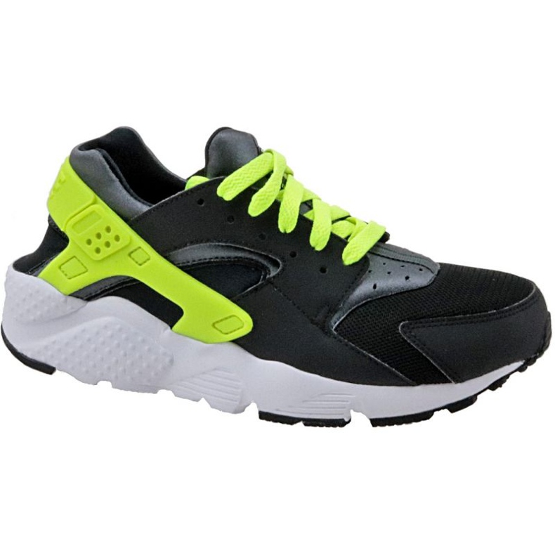 Nike Huarache Run Gs W 654275-017 scarpe nero giallo