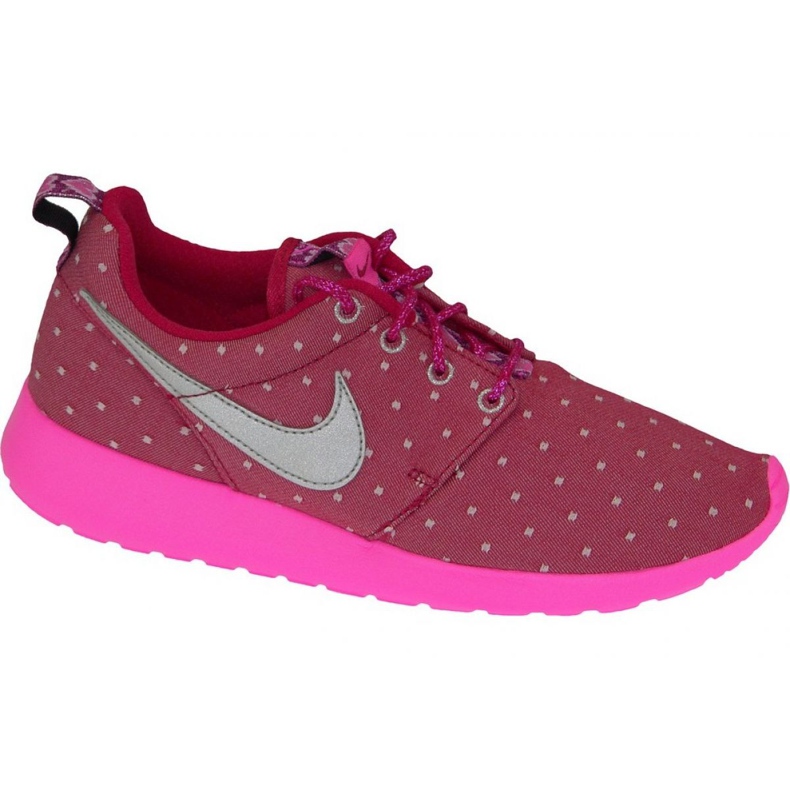 Nike Rosherun Print Gs W 677784-606 scarpe rosa