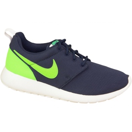 Nike Roshe One Gs W 599728-413 scarpe blu navy verde