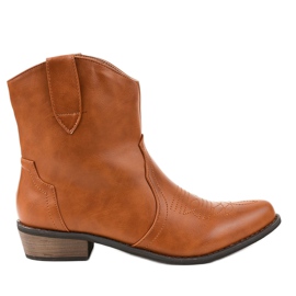 Stivali marroni sul palo di stivali da cowboy 928-1 marrone