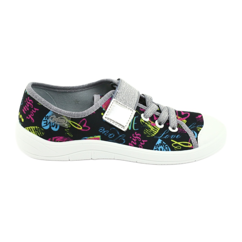 Scarpe per bambini Befado 251Y137 nero blu rosa grigio giallo