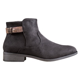 SHELOVET Stivali con cintura decorativa nero