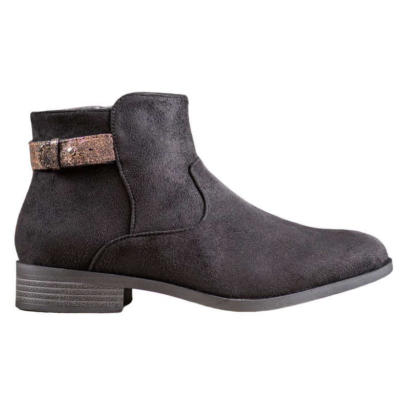 SHELOVET Stivali con cintura decorativa nero