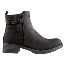 Super Me Stivali in pelle scamosciata alla moda nero