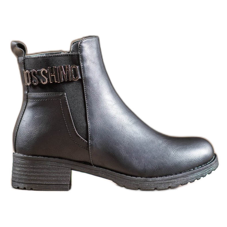 Super Me Stivali alla moda realizzati in ecopelle nero