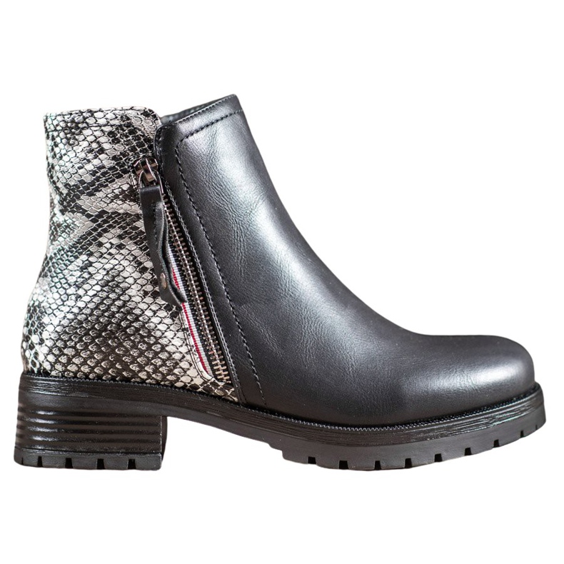 SHELOVET Lavoratori sulla piattaforma Snake Print nero
