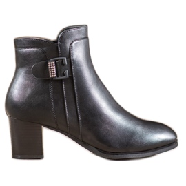 SHELOVET Stivali eleganti con fibbia decorativa nero