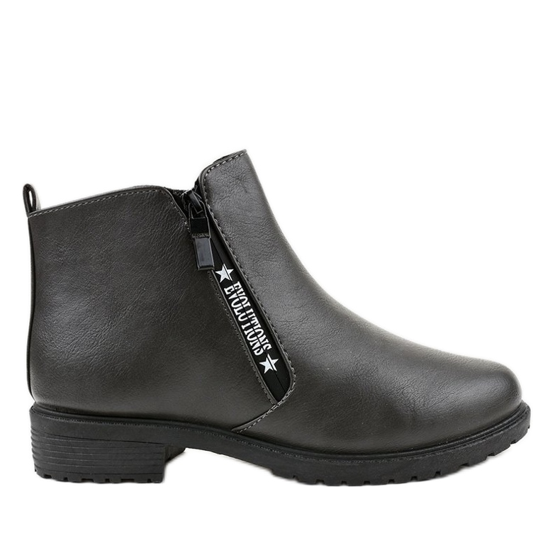 Stivali da donna piatti grigi XY-526 grigio