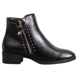 W. Potocki Stivali Rock Con Ecopelle nero
