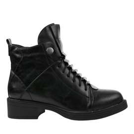 Stivali piatti neri isolati CR-3366 nero