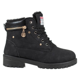 SHELOVET Trapper con lucchetto decorato nero