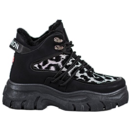 SHELOVET Sneakers con stampa leopardata nero