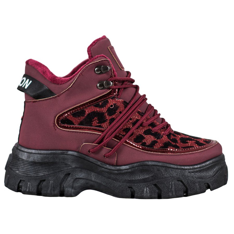 SHELOVET Sneakers con stampa leopardata rosso