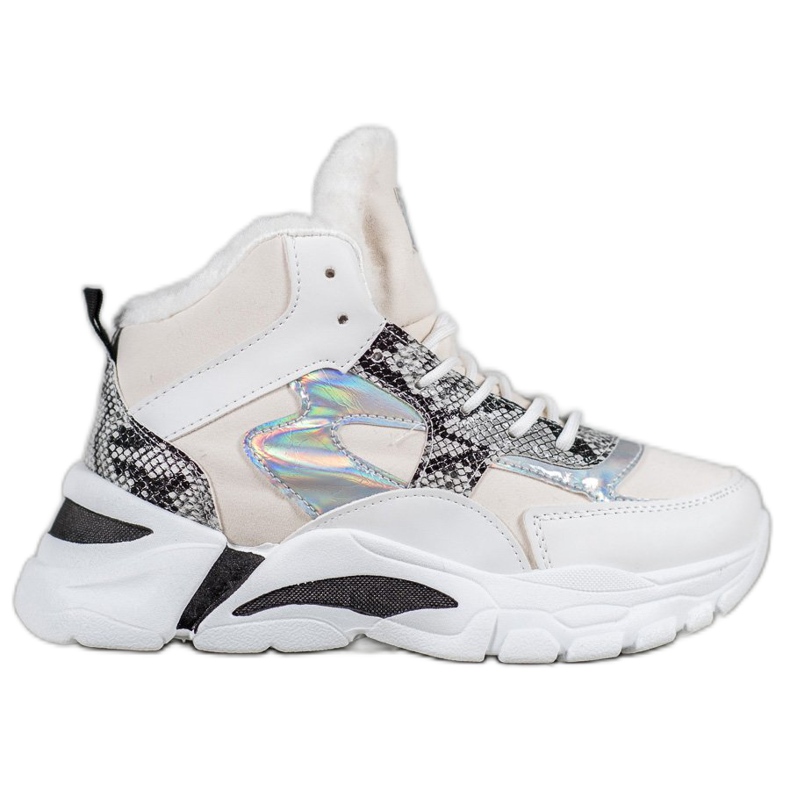 Bella Paris Sneakers Con Effetto Holo bianca multicolore