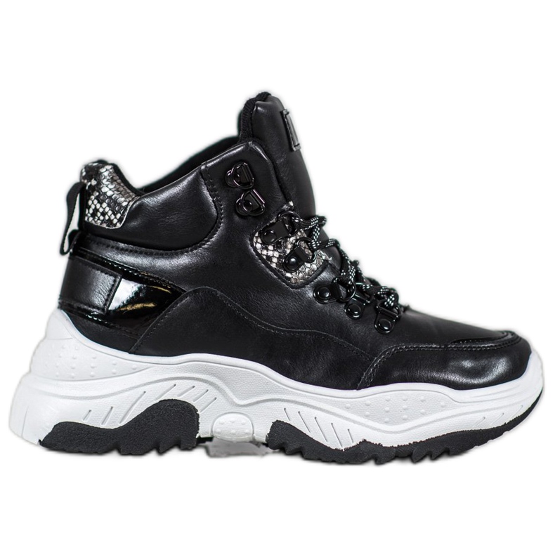 Bella Paris Sneakers con lacci alla moda nero