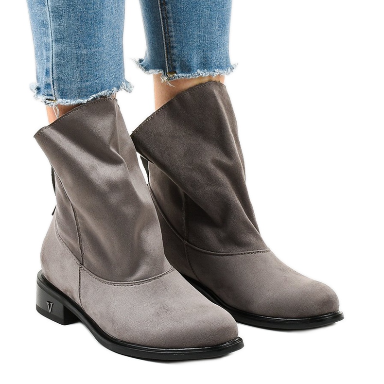 Stivali isolanti piatti grigi 6672-7 grigio